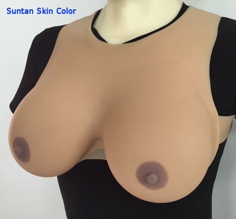 Sun tan color Realistic breast silicone boob